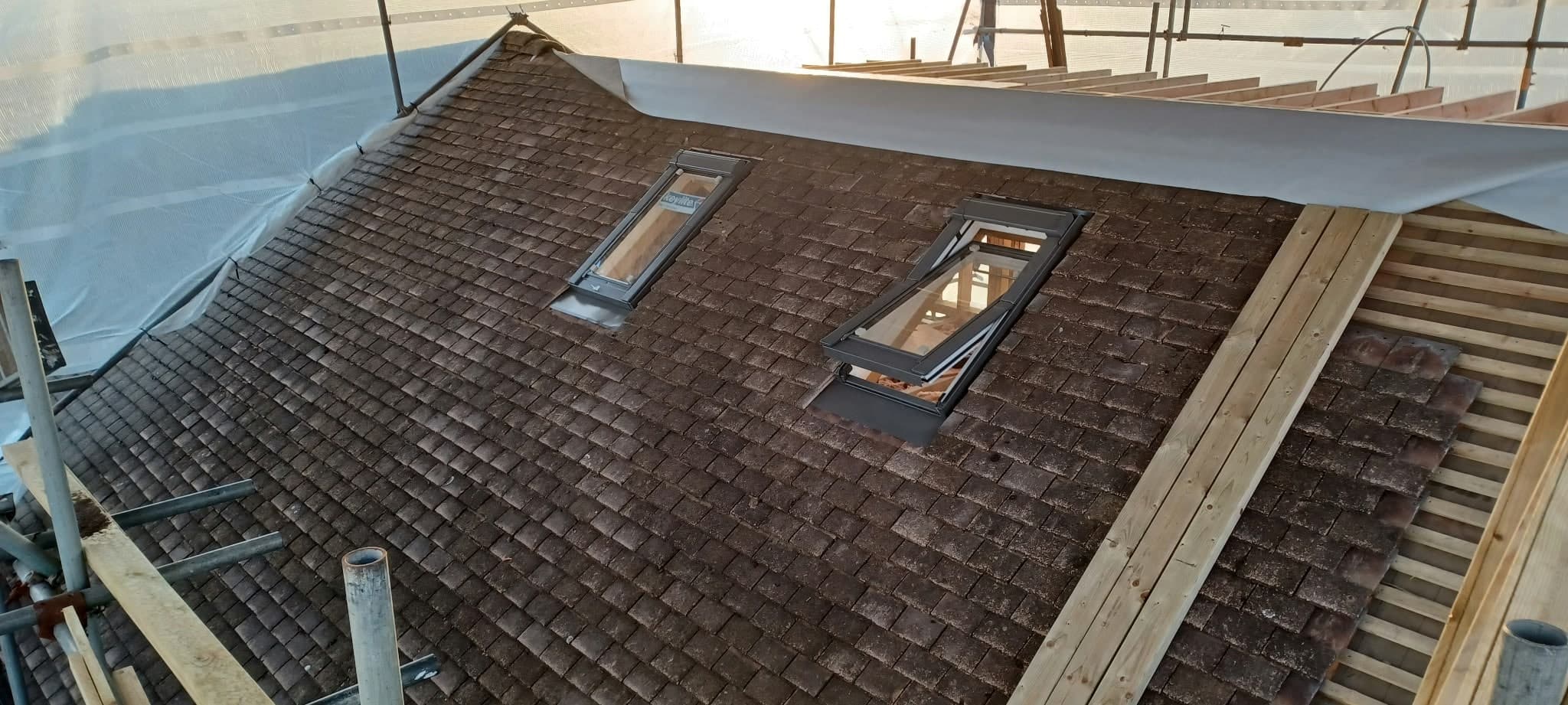Two rooflights fitted into the front roof slope