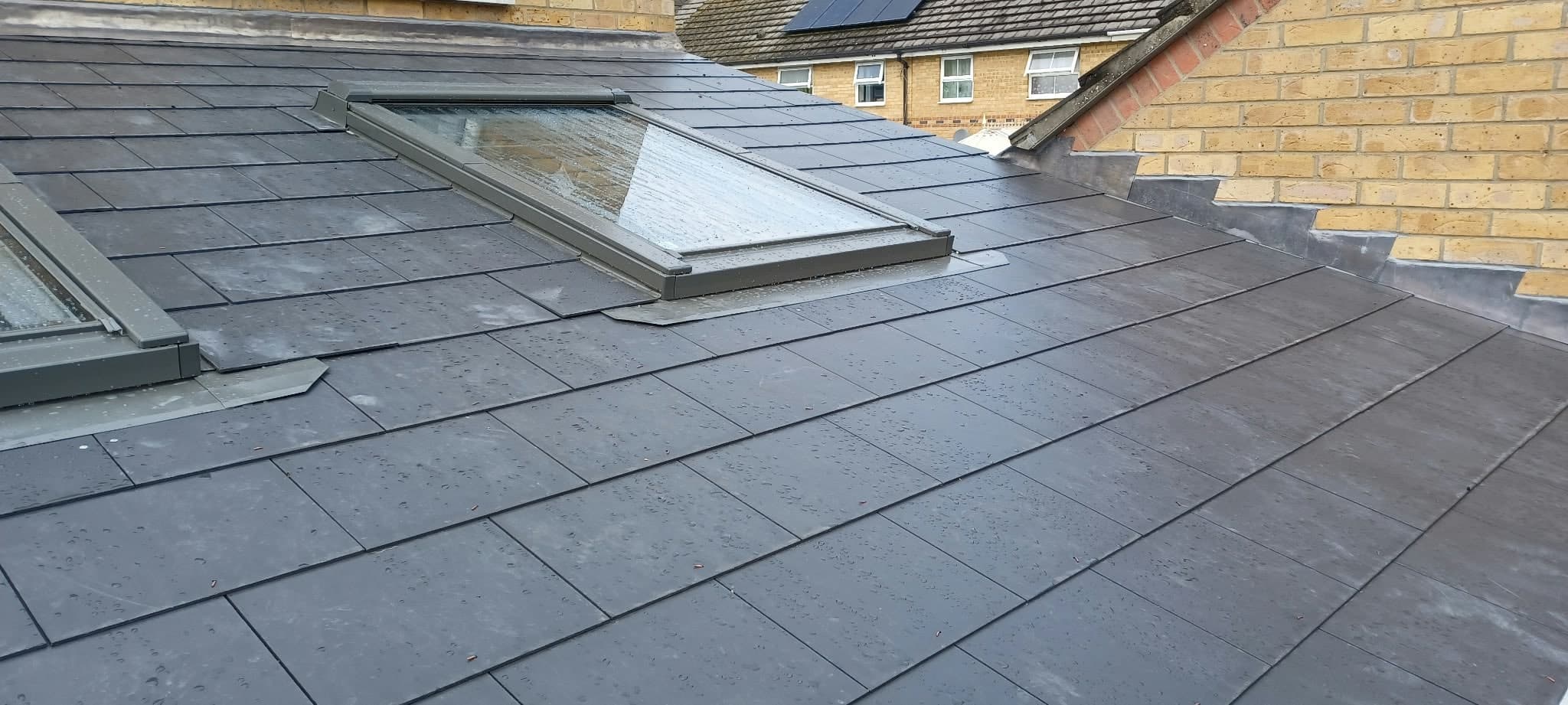 Rooflight in the new slate roof